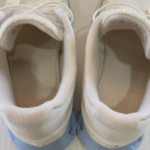 On Cloud Running Women's White and Blue Sneakers Size 7 - Picture 7 of 8